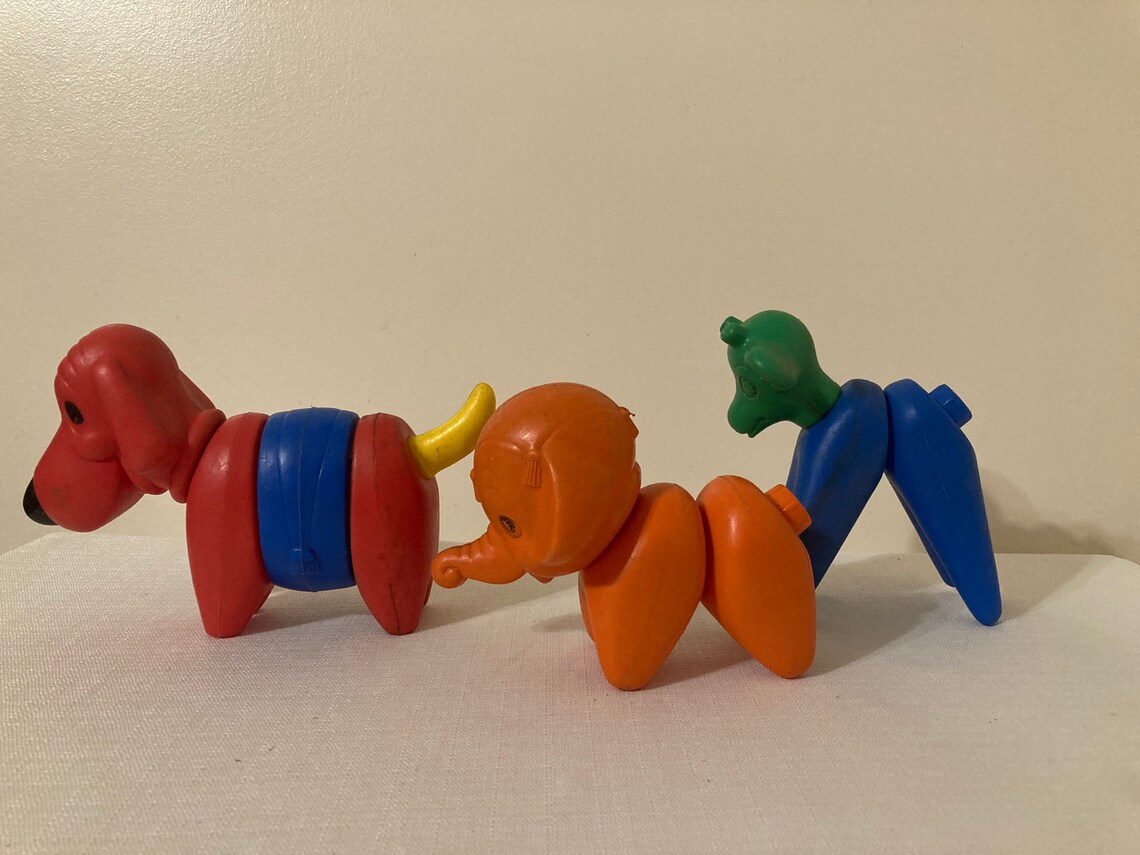 Vintage Tupperware Tuppertoy Zoo it Yourself Animals Toy 11 | Etsy