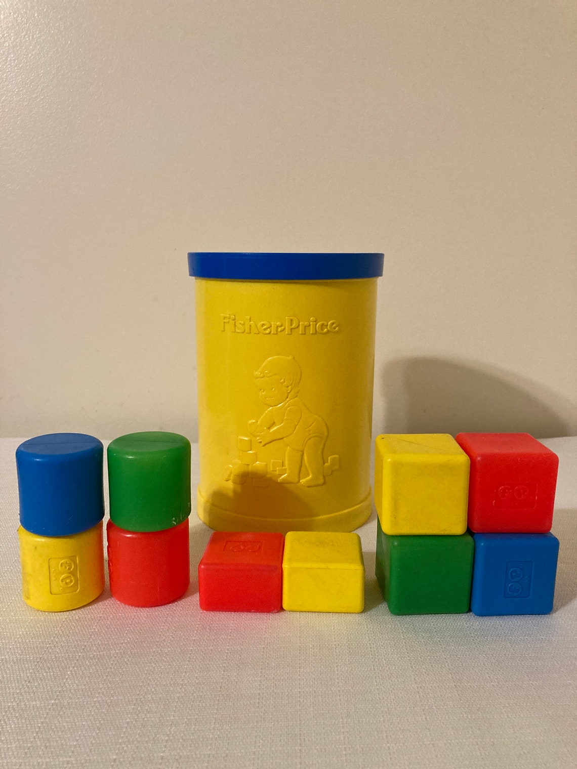 Vintage 1977 Fisher Price Babys First Blocks Trio Shape Etsy
