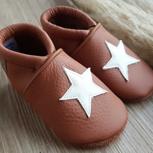 Chaussures rampantes pour poupées en cuir pour bébés et enfants en taille. 18-37