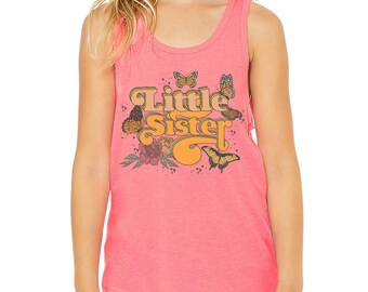 Little Sister Kids' Jersey Tank - Vintage Apparel - Graphic Apparel