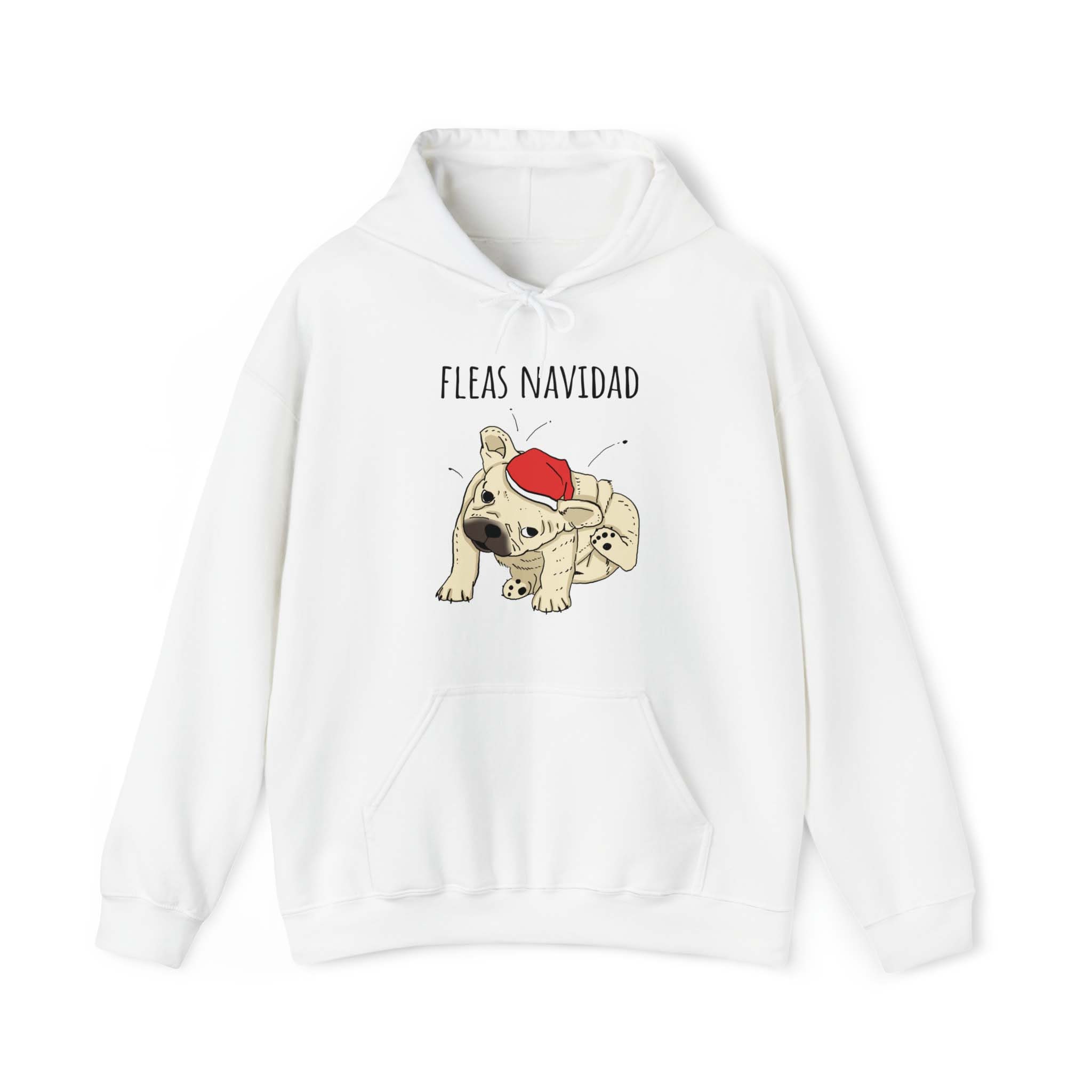 Fleas Feliz Navidad, Christmas Dog Hoodie, Funny Christmas Dog