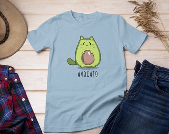 Avocato Shirt, Avocado Cat Shirt, Custom Cat Shirt, Cute Cat Shirt, Gift for Cat Owner, Funny Cat Shirt, Funny Chef Shirt, Cat Lover