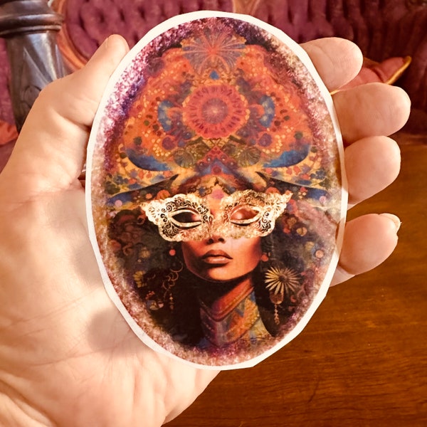 Golden Goddess Sticker Laminate  Otherworldly Dimension