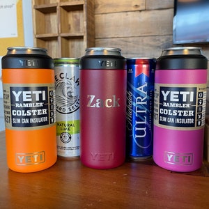 Yeti 12 Oz Slim Can Colster With FREE Laser Engraving Slim Can Insulator 