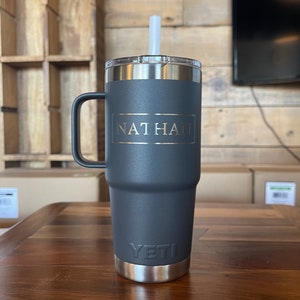 PERSONALIZED Authentic 35 oz YETI Straw Mug - LASER ENGRAVED