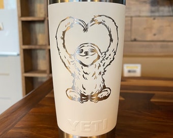 Cute Sloth – Engraved Stainless Steel Tumbler, Insulated Yeti Style Travel  Tumbler Mug, Sloth Lover Gift – 3C Etching LTD