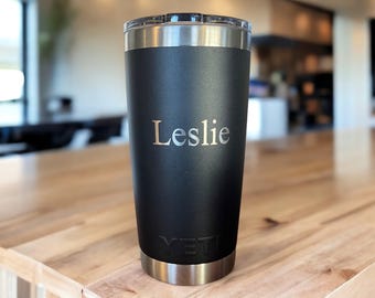 Personalized Laser Engraved Authentic Yeti 20 oz Tumbler