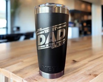 Laser Engraved YETI Tumbler - Galaxy Dad, 20oz or 30oz