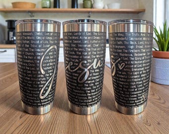 Jesus Wrap Tumbler: 20oz Engraved Christian Faith Design