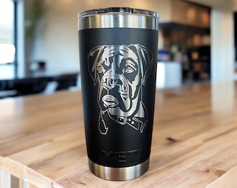 Boxer Dog YETI Tumbler: Laser Engraved 20oz/30oz Rambler