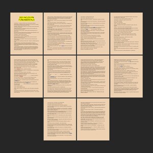May include: A set of study guides for the NCLEX-RN Fundamentals exam. The guides are printed in black and white and feature a blue and white design with the text "2021 NCLEX-RN FUNDAMENTALS".