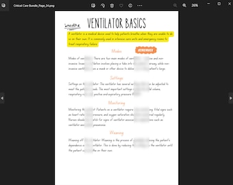 Conceptos básicos del ventilador NCLEX: hoja de estudio manuscrita: lo que debe saber para el NCLEX 2024