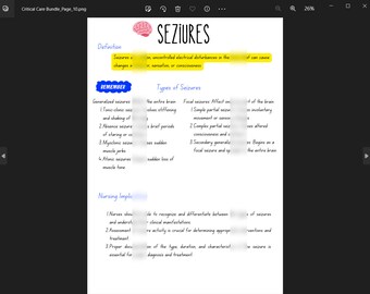 NCLEX - Convulsiones - Hoja de estudio manuscrita - Lo que debes saber para el NCLEX 2026