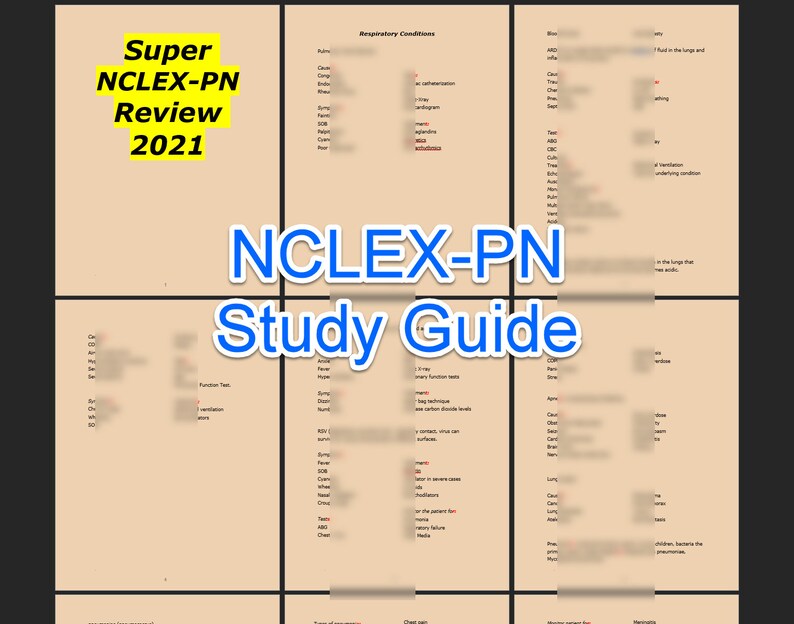 2021 Must Know NCLEX-PN Study Guide For LPN / Lvn 140 Pages | Etsy