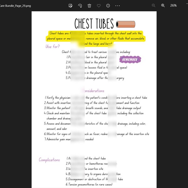 Chest Tube Guide Etsy Australia
