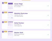 365-Day Migraine Planner PDF | Digital Headache Tracker Journal | Hyperlinked for GoodNotes & Notability | 390 Pages