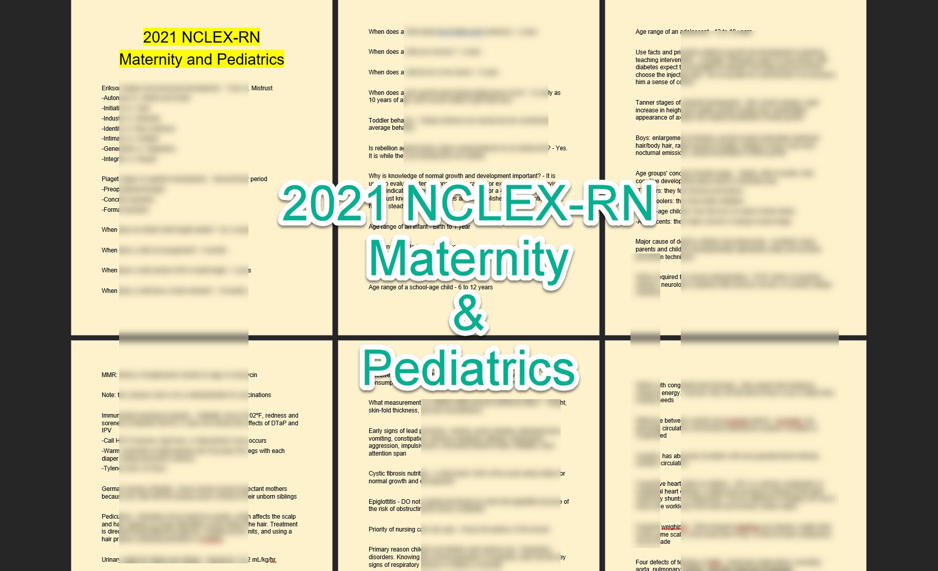 2021 Best NCLEXRN Maternity & Pediatrics Study Guide Over Etsy