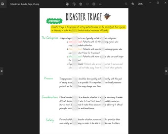 Clasificación de desastres NCLEX - Hoja de estudio escrita a mano - Lo que debe saber para NCLEX 2024