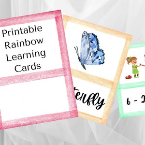 Tarjetas arcoíris Waldorf imprimibles⎮Cartas⎮Matemáticas⎮Diario⎮Inspiración Waldorf⎮Recursos para educación en el hogar, Montessori, preescolar y jardín de infantes