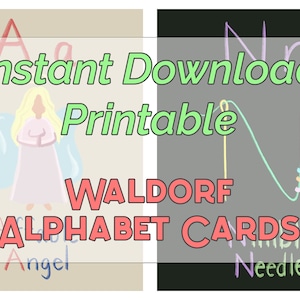 Printable Alphabet Flash Cards⎮ABC⎮Waldorf⎮Chalkboard⎮Instant Download⎮Homeschool, Montessori, Preschool, Kindergarten Resources