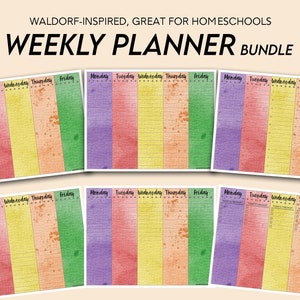 Printable Waldorf Weekly Planner⎮Weekly Rhythm Chart⎮Rhythm Board⎮Waldorf Week⎮Homeschooling, Montessori, Preschool, Kindergarten Resources