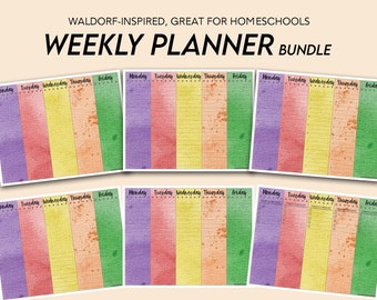 Printable Waldorf Weekly Planner ⎮ Homeschool Weekly Rhythm Chart ⎮ Montessori & Preschool Schedule