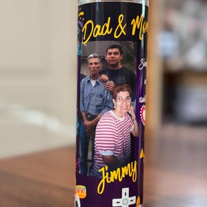 Personalized Día De Los Muertos Candle: Ofrenda Memorial Gift