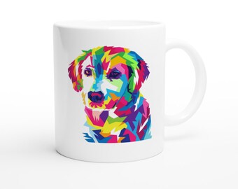 Colourful Dog Coffee Mug | Dog Coffee Mug |Dog Gift For Owners | Colourful Puppy Coffee Mug | Dog Mug | Cat Mug | Dog Gifts |