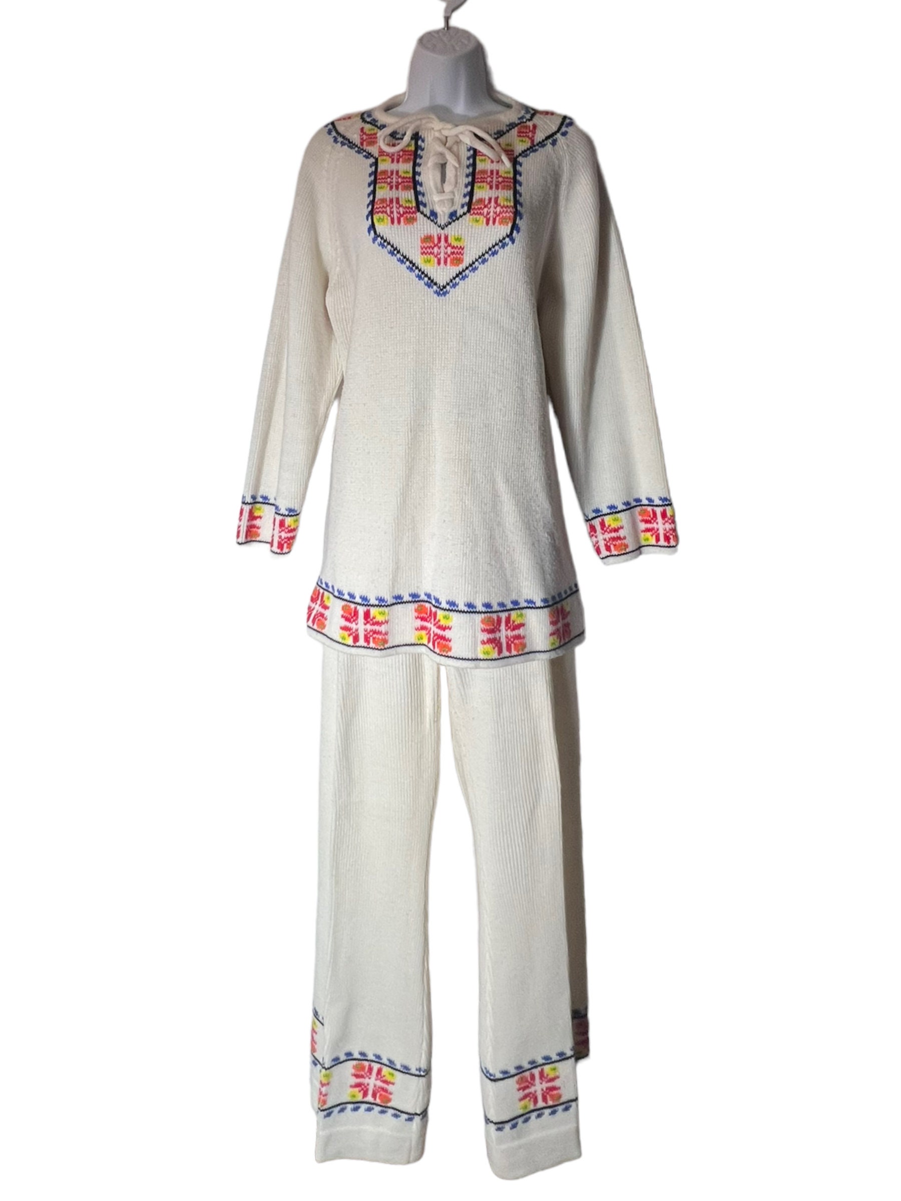 Vintage Multi-Color Top and Pant Set main image 1
