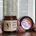 Crazy book Lady |  Candle | Magical mixtures | Book candle | sweet | Tonka | Medium intensity | Scented candle | Glass jar | Brown glass 