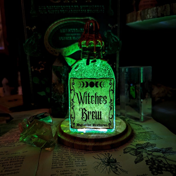 Witches Brew englisch | Wicked  Spooky | Kürbis | Goth | Magische Mixturen | Magie | Hexe | Wicca | Glitzer | Dekoration | Zaubertrank fest
