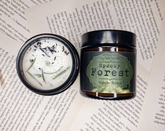 Spooky forest | Kerze | Magische Mixturen | Wald  | Herb | Lagerfeuer | Holziger Duft | Duftkerze | Glastiegel | Braunglas