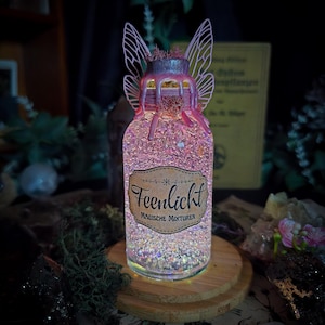 Das Original | Feenlicht mit Flügeln | Fee | Fairy | Magische Mixturen | Zauber | Glitzer | Pink | Zaubertrank fest | Lampe |