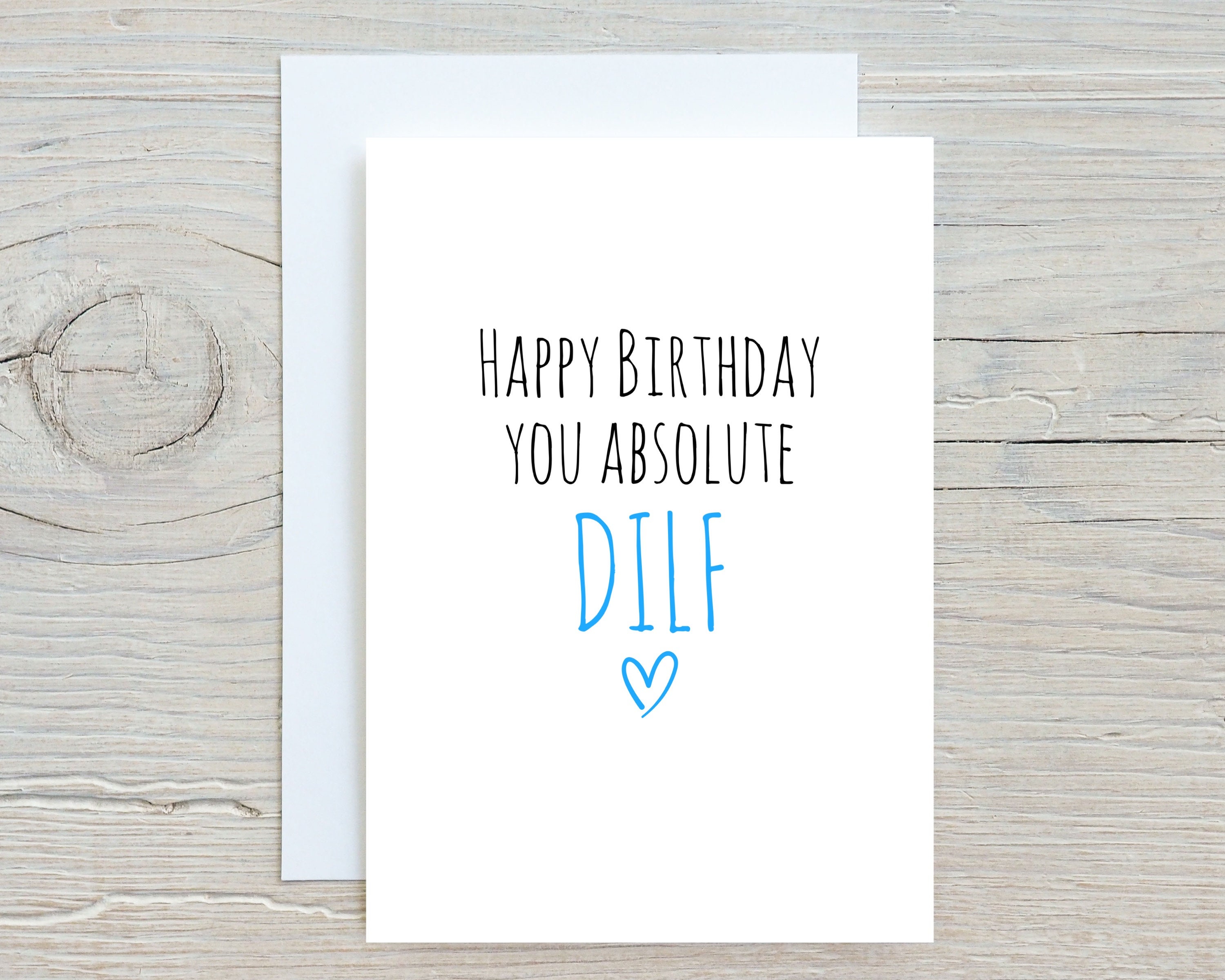 DILF Birthday Card. Funny Card for a Dad. A5 Textured Card. Etsy