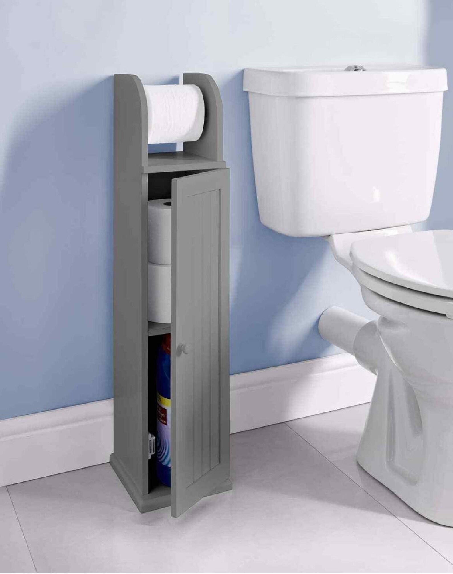 Toilet Tissue Paper Roll holder MDF Wood Wooden Free Standing Etsy