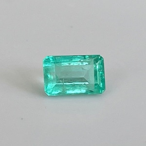 Zertifizierter echter kolumbianischer Grüner Smaragd 3.44cts Octagon Natural Loose Emerald 10x6mm Beryll Unmontiert Facettierter Grüner Smaragd Edelstein
