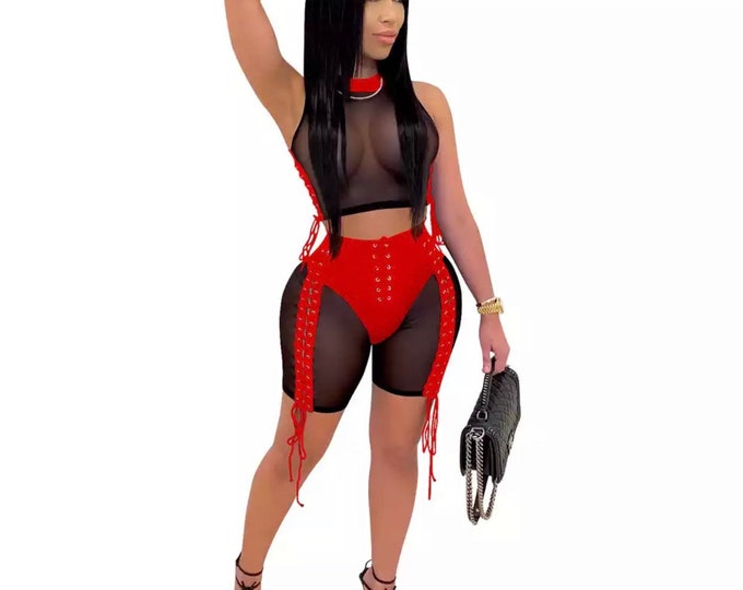 SeeThru Red 2 Piece