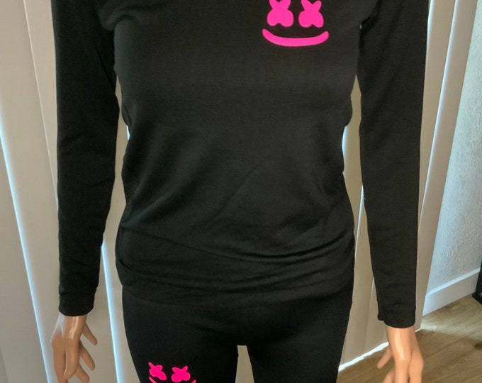 Black and pink Marshmallow two piece