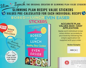 NEW! Bored of Lunch STICKERS for the 'Even Easier' Individual Slimming Plan Recipe Values 2024