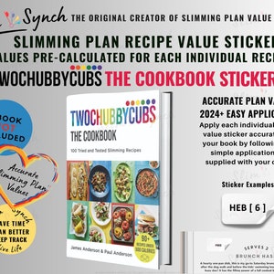 Two Chubby Cubs STICKERS for the &#39;Cook Book&#39; Individual Slimming Plan Recipe Values 2024