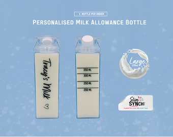 Personalised Milk Allowance Carton | Ideal in the World of Slimming | Vinyl Transfer | Choose your own Name | Introductory offer!