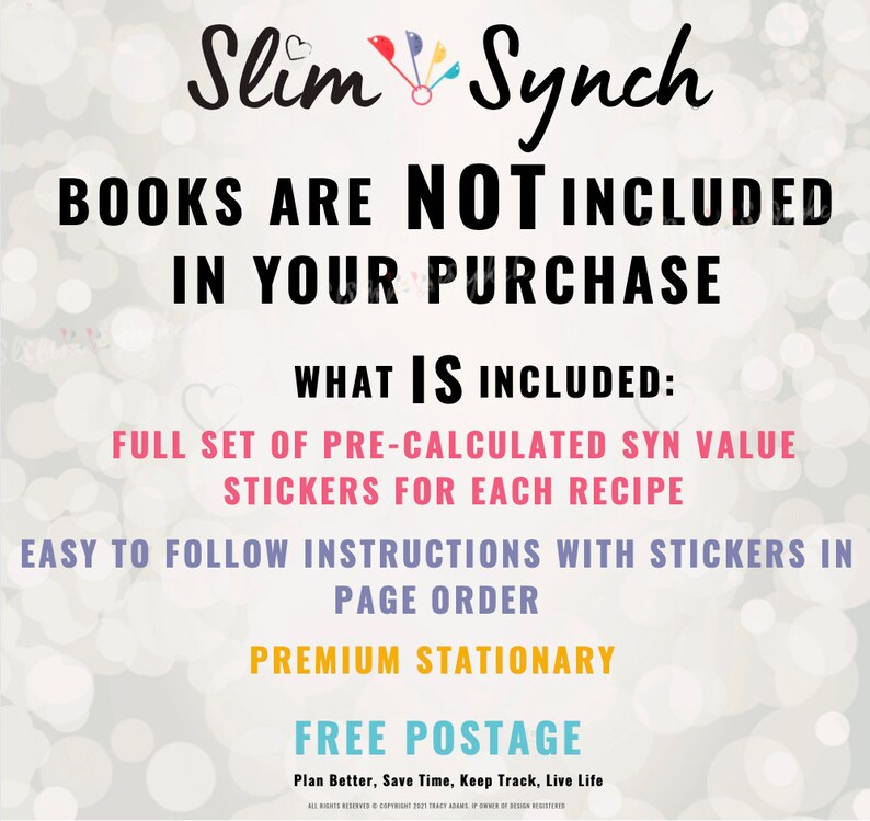 Pinch of Nom Syn Value Recipe STICKERS for Homestyle Everyday Etsy