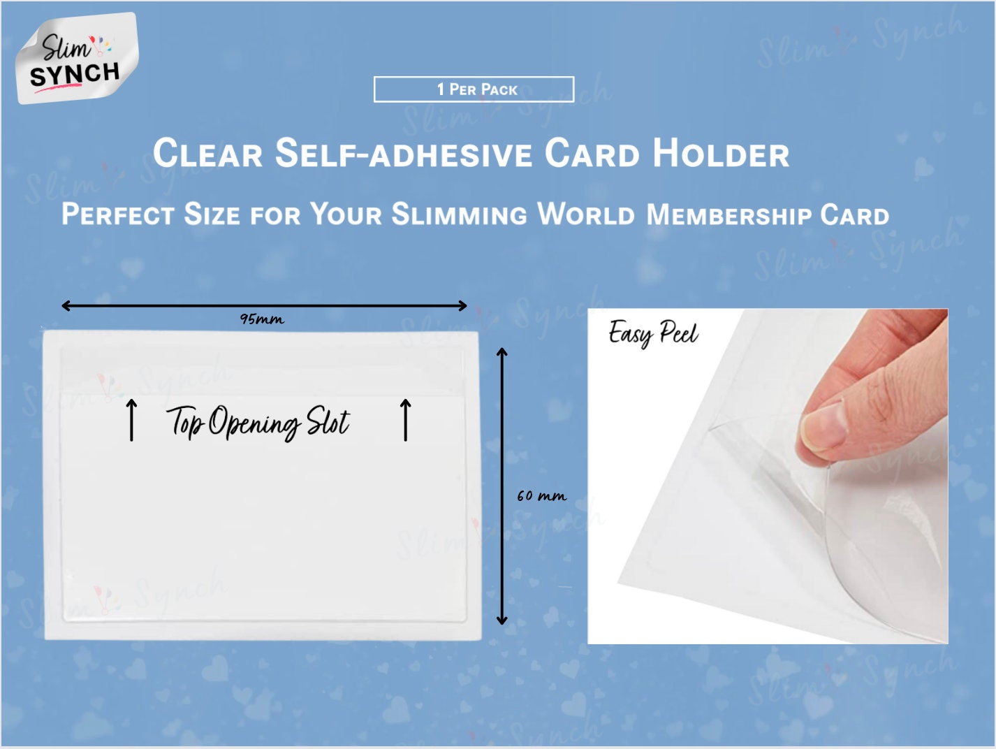 Portatarjetas Autoadhesivo Transparente De Plástico - Para Pegar En Libros O Paquetes De Inicio