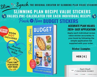 Pinch of Nom STICKERS Brand New BUDGET Individual 2024 Recipe Values on for each recipe