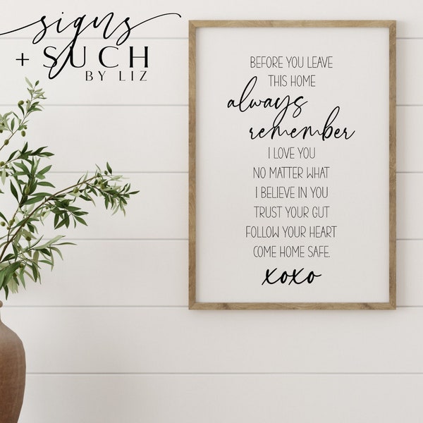 Before you Leave this Home SVG | Always Remember SVG | Come Home Safe SVG | Love You Svg | Family Quote Svg | Door Sign Svg | Home Sign Svg