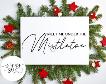 Mistletoe Christmas SVG: Holiday Sign Design (Digital Download)