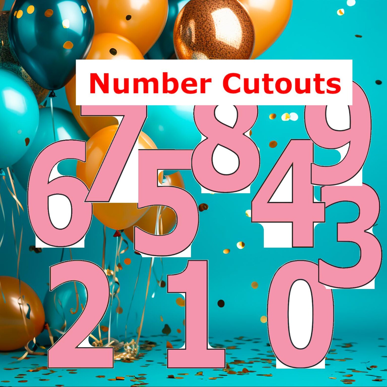 Number Cardboard Cutouts, Multi Colors, Multi Size, Waterproof ...