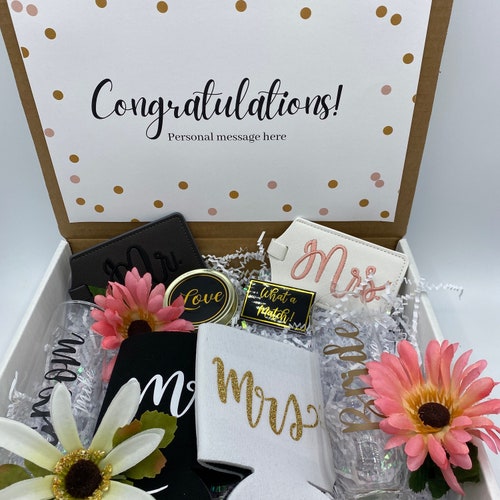 Couples Engagement Gift Box for Bride & Groom Engaged Gift Etsy