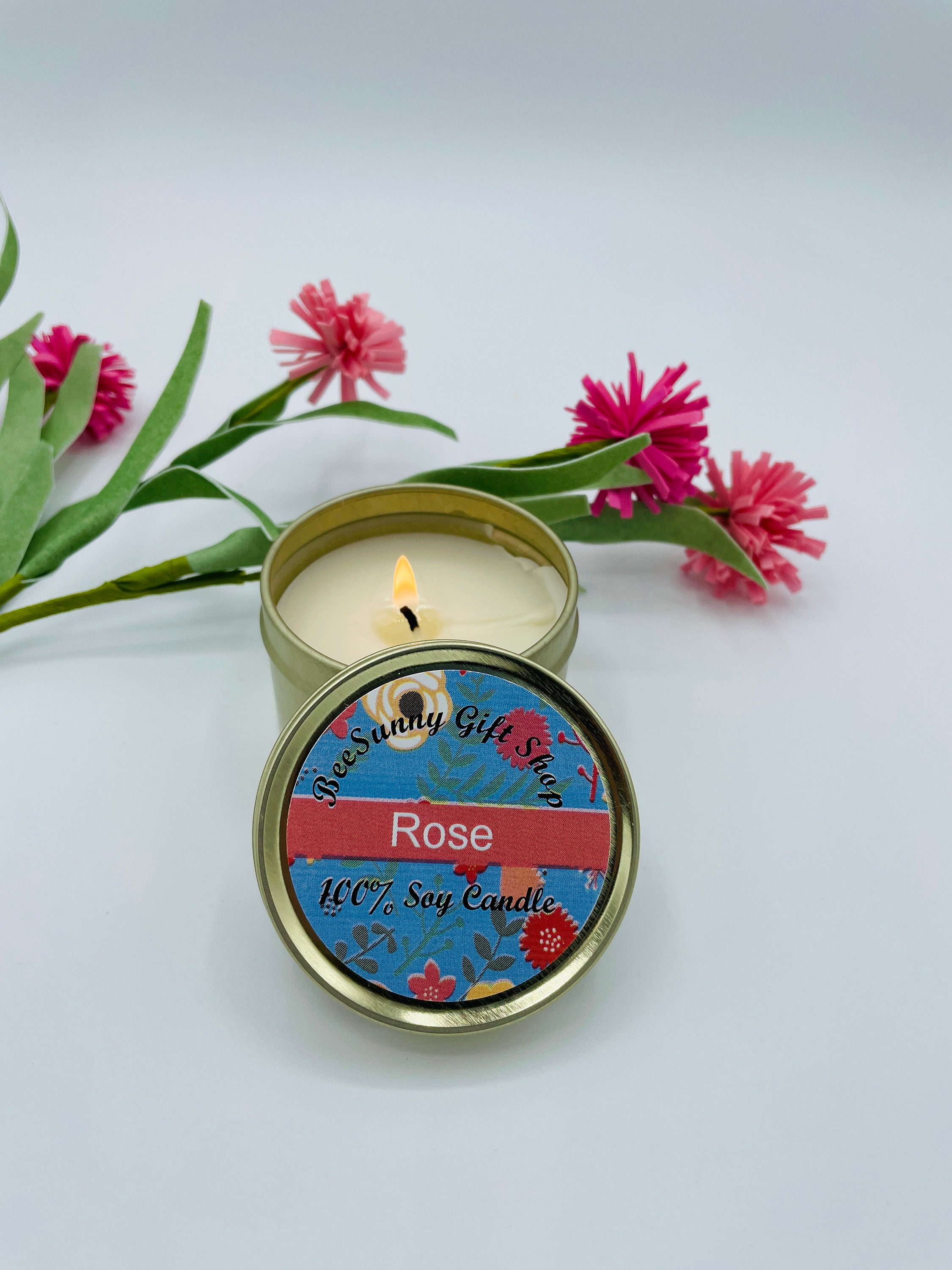 10 Scented Candles tins with lids handmade vegan Etsy