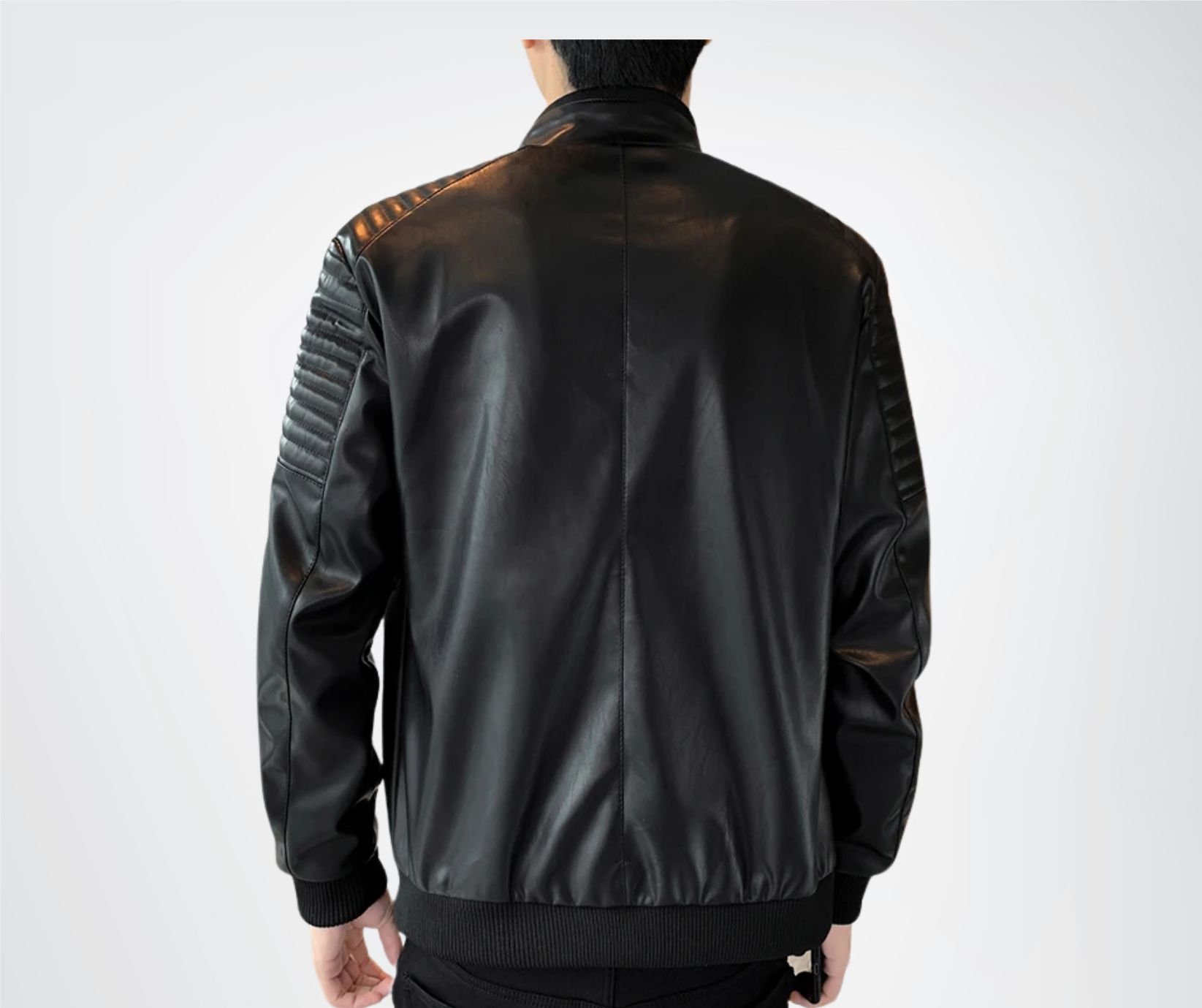 Men's 100% Genuine Quilted Leather Jacket, Moto Leather